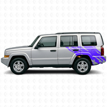 Autocollant vinyle graphique éclaboussures de boue côté arrière pour Jeep Commander 2006-2010_2