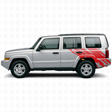 Autocollant vinyle graphique éclaboussures de boue côté arrière pour Jeep Commander 2006-2010_3
