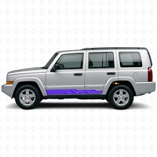 Autocollant latéral en vinyle à bandes entrelacées pour Jeep Commander 2006-2010_2