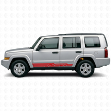 Autocollant latéral en vinyle à bandes entrelacées pour Jeep Commander 2006-2010_3