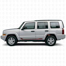 Autocollant vinyle bandes latérales style course pour Jeep Commander 2006-2010_3