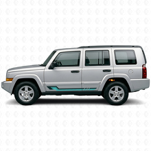 Autocollant en vinyle de style vintage avec bandes latérales pour Jeep Commander 2006-2010_2