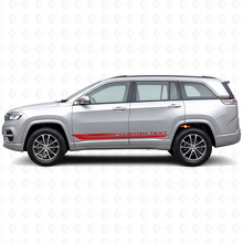 Autocollant en vinyle à bandes latérales incurvées à damier pour Jeep Commander Meridian 2021+_3
