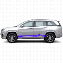 Autocollant latéral en vinyle style montagnes pour Jeep Commander Meridian 2021_2
