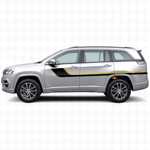 Autocollant vinyle latéral à deux bandes pour Jeep Commander Meridian 2021+_2