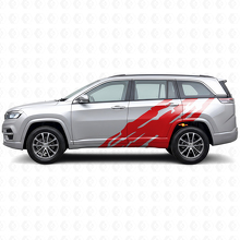 Autocollant Vinyle Graphique Éclaboussures de Boue Latéral pour Jeep Commander Meridian 2021+_3