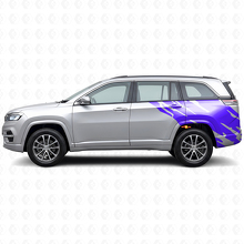Autocollant vinyle graphique éclaboussures de boue arrière latéral pour Jeep Commander Meridian 2021+_2