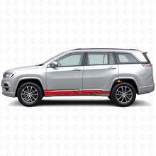 Autocollant latéral en vinyle à rayures entrelacées pour Jeep Commander Meridian 2021+_3