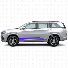 Kit d'autocollants vinyl latéraux à rayures courbes pour Jeep Commander Meridian 2021+_2