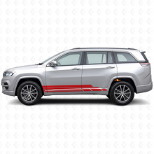 Kit d'autocollants vinyl latéraux à rayures courbes pour Jeep Commander Meridian 2021+_3