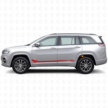 Autocollant latéral à rayures nid d'abeille pour Jeep Commander Meridian 2021+_3