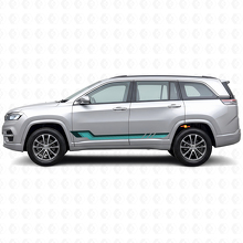 Autocollant en vinyle style vintage à rayures latérales pour Jeep Commander Meridian 2021+_2