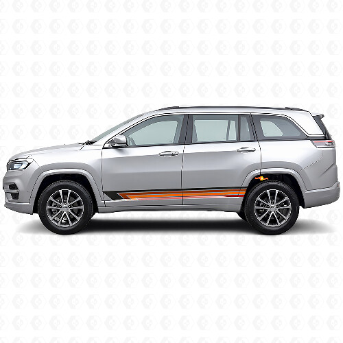 Autocollant Latéral Vinyle à Rayures Droites Vintage pour Jeep Commander Meridian 2021+_1