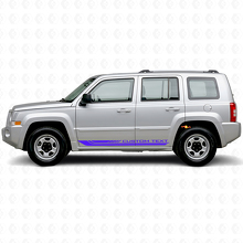 Autocollant en vinyle à rayures latérales courbées à damiers pour Jeep Patriot 2007-2017_2
