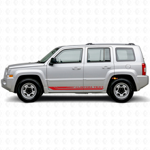 Autocollant en vinyle à rayures latérales courbées à damiers pour Jeep Patriot 2007-2017_3