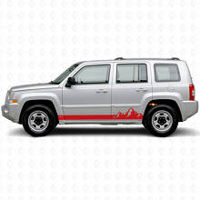 Autocollant latéral vinyle à fines rayures montagnes pour Jeep Patriot 2007-2017_3