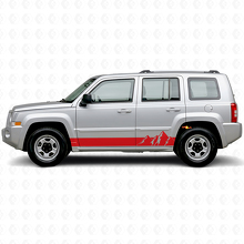 Autocollant latéral en vinyle à larges bandes montagnes pour Jeep Patriot 2007-2017_3