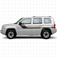 Autocollant vinyle latéral à bandes jumelles pour Jeep Patriot 2007-2017_2