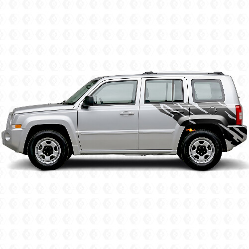 Autocollant en vinyle graphique éclaboussures de boue pour côté arrière Jeep Patriot 2007-2017_1