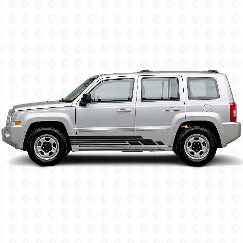 Kit d'autocollants vinyle latéraux à bandes courbées pour Jeep Patriot 2007-2017_1