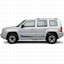 Autocollant en vinyle bandes latérales damier pour Jeep Patriot 2007-2017_2
