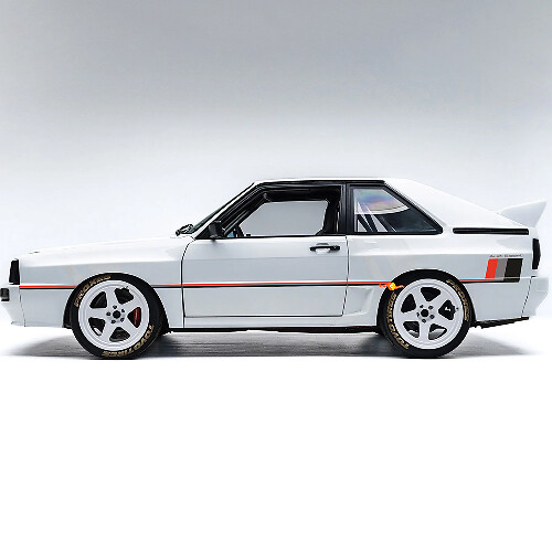 Autocollant en vinyle style vintage bandes latérales pour Audi Quattro Coupé 1980