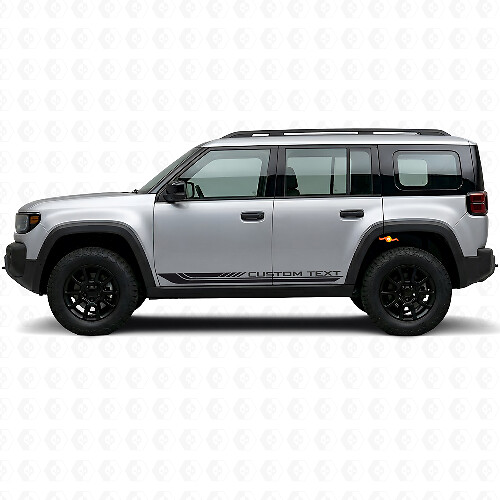 Autocollant en vinyle avec bandes latérales courbes à damier pour Jeep Recon 2026+