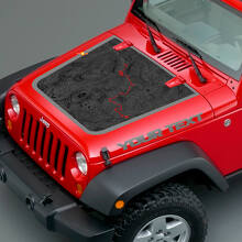 Carte topographique & autocollant vinyle personnalisé pour capot Jeep Wrangler_3
