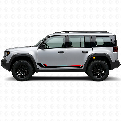 Autocollant en vinyle pour bas de caisse à bandes jumelles pour Jeep Recon 2026+