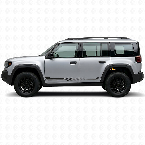 Autocollant en vinyle à rayures latérales damier pour Jeep Recon 2026+