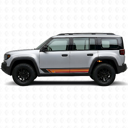 Autocollant vinyle latéral à rayures droites vintage pour Jeep Recon 2026+