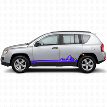 Autocollant Latéral Vinyle à Rayures Fines Montagnes pour Jeep Compass 2007-2016_2