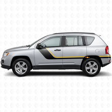 Autocollant vinyle latéral à bandes jumelles pour Jeep Compass 2007-2016_2
