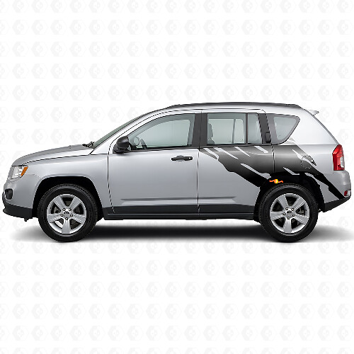 Autocollant vinyle latéral arrière « Projection de boue » pour Jeep Compass 2007-2016_1