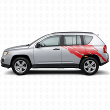 Autocollant vinyle latéral arrière « Projection de boue » pour Jeep Compass 2007-2016_3