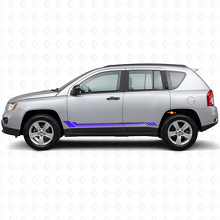 Autocollant latéral en vinyle à rayures nid d'abeille pour Jeep Compass 2007-2016_2