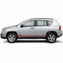 Autocollant latéral en vinyle à rayures nid d'abeille pour Jeep Compass 2007-2016_3