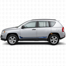 Autocollant vinyle bandes latérales style course pour Jeep Compass 2007-2016_2