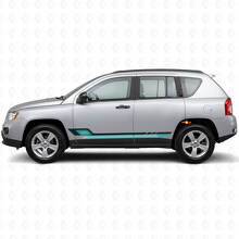 Autocollant en Vinyle à Bandes Latérales Style Vintage pour Jeep Compass 2007-2016_2