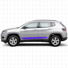 Autocollant latéral en vinyle à rayures style topographique pour Jeep Compass 2016+_2
