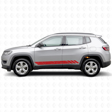 Autocollant latéral en vinyle à rayures style topographique pour Jeep Compass 2016+_3