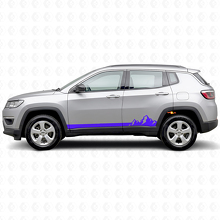 Autocollant latéral en vinyle à fines rayures de montagnes pour Jeep Compass 2016+_2