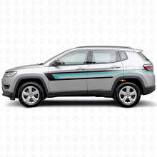 Vinyle Autocollant Latéral à Triple Bandes pour Jeep Compass 2016+_2