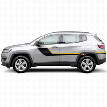 Autocollant vinyle latéral à rayures doubles pour Jeep Compass 2016+_2