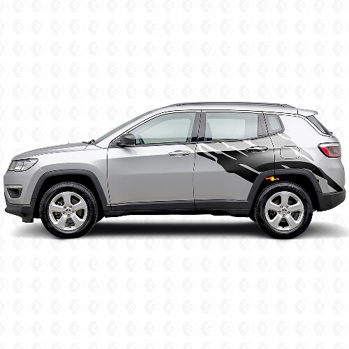 Autocollant vinyle graphique éclaboussures de boue latéral arrière pour Jeep Compass 2016+