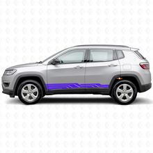 Autocollant latéral en vinyle à rayures entrelacées pour Jeep Compass 2016+_2