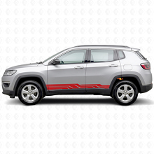 Autocollant latéral en vinyle à rayures entrelacées pour Jeep Compass 2016+_3