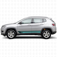 Autocollant Vinyle Latéral Rayures Droites Vintage pour Jeep Compass 2016+_2