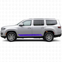 Déco latérale en vinyle à rayures style topographique pour Jeep Wagoneer 2022+_2