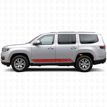 Déco latérale en vinyle à rayures style topographique pour Jeep Wagoneer 2022+_3
